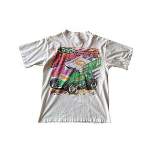 VTG ‘97 Steve Kinsler Quaker State Sprint Car USA Made M Single Stitched White